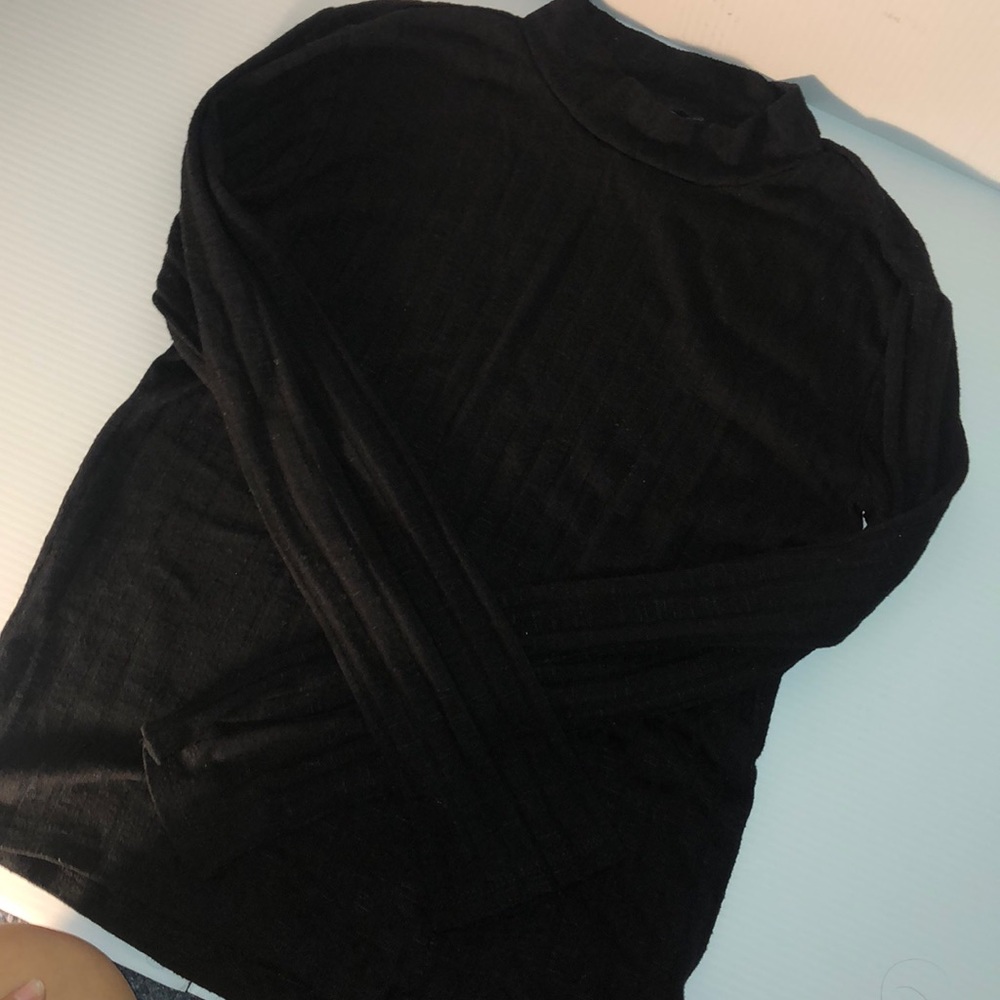 Black turtle neck top